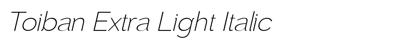 Toiban Extra Light Italic image